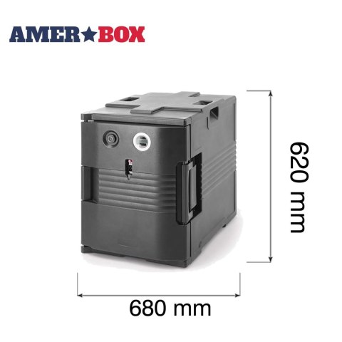 Pojemnik termoizolacyjny cateringowy z funkcją podgrzewania, AmerBox, GN 1/1, 477x680x(H)620mm Amerbox