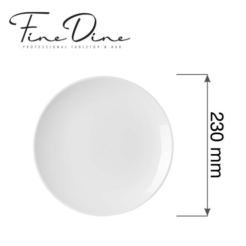 Talerz płytki bez rantu Pure Bianco, 230mm Fine Dine
