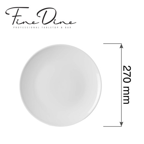 Talerz płytki bez rantu Pure Bianco, 270mm Fine Dine