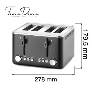 Toster bufetowy Rapido na 4 kromki, 1750W Fine Dine