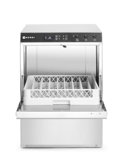 Zmywarka 50x50 Doppio, HENDI, z dozownikiem detergentu i pompą spustową, 400V/4900W