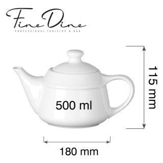 Dzbanek do herbaty Pure Bianco, 500ml Fine Dine
