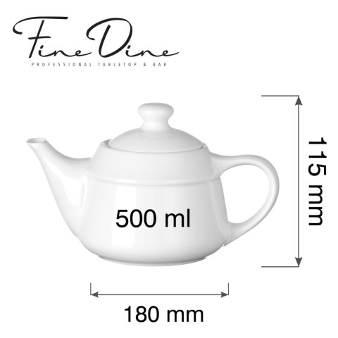 Dzbanek do herbaty Pure Bianco, 500ml Fine Dine