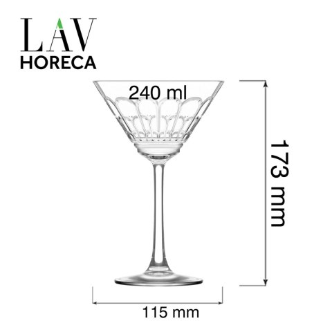 Kieliszek do martini Archie, 240ml LAV HORECA