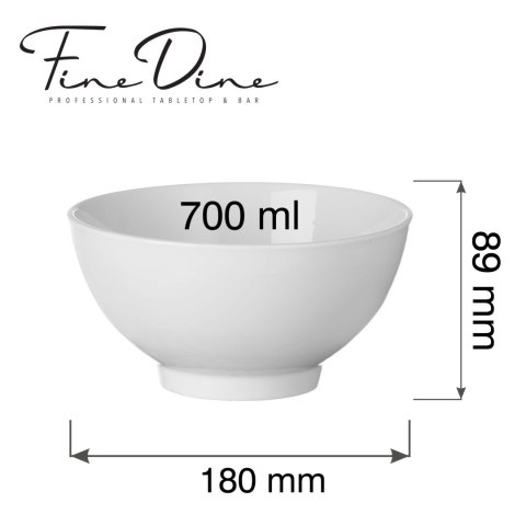 Miska Pure Bianco 700ml, 180mm Fine Dine