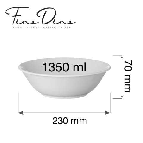Miska bufetowa Pure Bianco 1.35L, 230mm Fine Dine