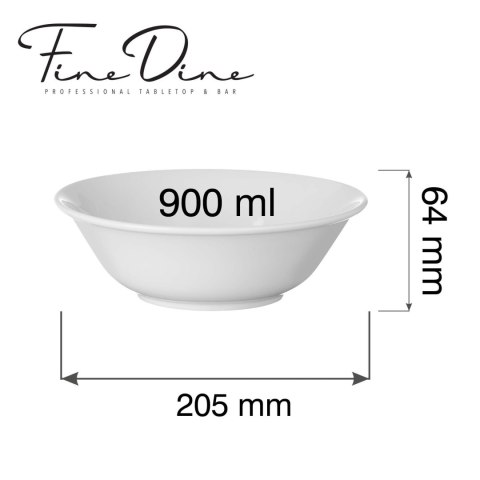 Miska bufetowa Pure Bianco 900ml, 210mm Fine Dine