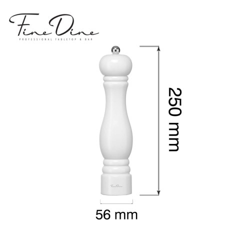 Młynek do soli z ceramicznym mechanizmem Monolith, biały, 250mm Fine Dine