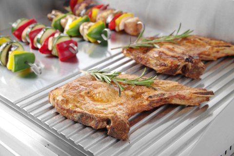 Płyta grillowa 1/2 gładka, 1/2 ryflowana