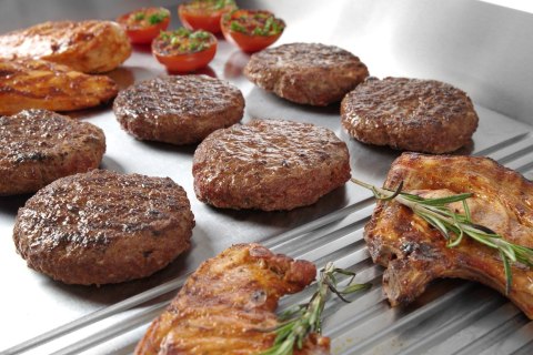 Płyta grillowa 2/3 gładka, 1/3 ryflowana