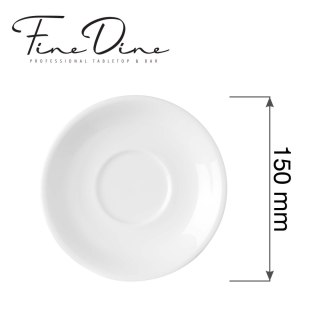 Spodek do filiżanki eleganckiej cappuccino Pure Bianco, 150mm Fine Dine