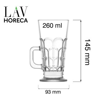 Szklanka do latte Archie, 260ml LAV HORECA