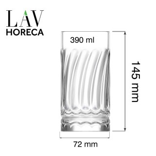 Szklanka wysoka Mallorca, 390ml LAV HORECA