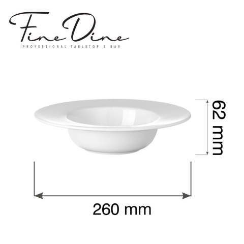 Talerz do pasty Pure Bianco, 260mm Fine Dine