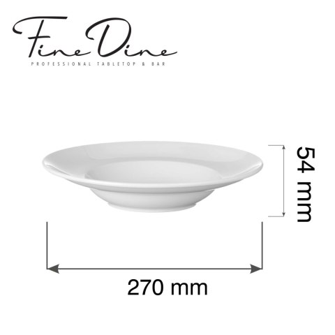 Talerz do pasty Pure Bianco, 270mm Fine Dine
