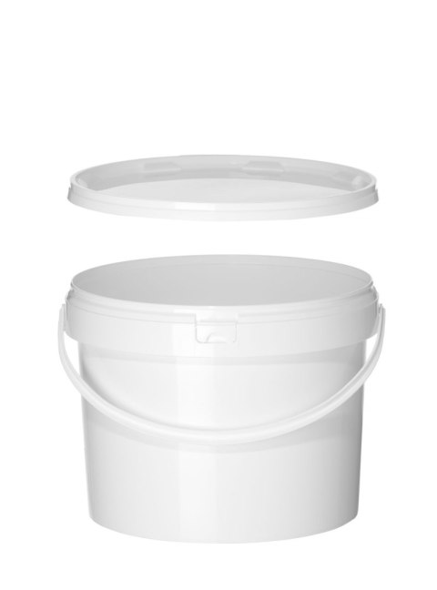 Wiadro, HENDI, Obszar do zadrukowania/etykietowania: 810x155 mm., 11,3L, biały, ⌀300x(H)230mm