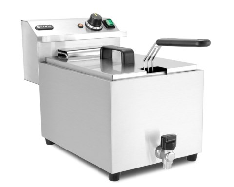 Frytownica XL z kranem spustowym, HENDI, Profi Line, 10L, 400V/6600W, 300x585x(H)377mm