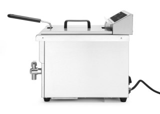 Frytownica indukcyjna z kranem spustowym, 8 l, HENDI, 8L, jasnoszary, 230V/3500W, 288x619x(H)408mm