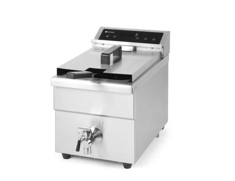 Frytownica indukcyjna z kranem spustowym, 8 l, HENDI, 8L, jasnoszary, 230V/3500W, 288x619x(H)408mm