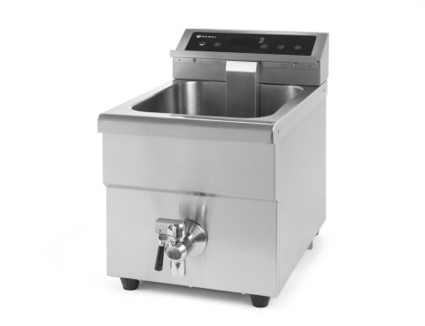 Frytownica indukcyjna z kranem spustowym, 8 l, HENDI, 8L, jasnoszary, 230V/3500W, 288x619x(H)408mm