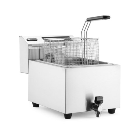 Frytownica z panelem cyfrowym z kranem spustowym 8 l, HENDI, Profi Line, 8L, 230V/3500W, 305x515x(H)345mm
