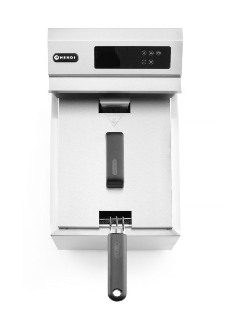 Frytownica z panelem cyfrowym z kranem spustowym 8 l, HENDI, Profi Line, 8L, 230V/3500W, 305x515x(H)345mm
