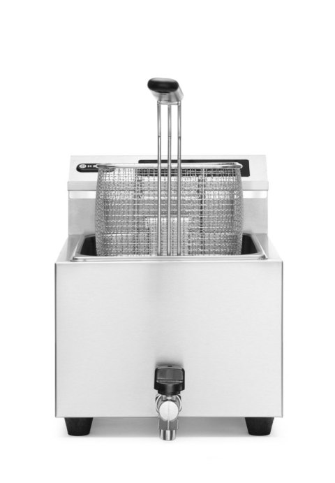 Frytownica z panelem cyfrowym z kranem spustowym 8 l, HENDI, Profi Line, 8L, 230V/3500W, 305x515x(H)345mm