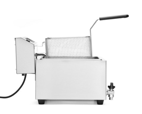 Frytownica z panelem cyfrowym z kranem spustowym 8 l, HENDI, Profi Line, 8L, 230V/3500W, 305x515x(H)345mm