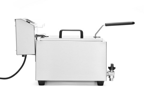 Frytownica z panelem cyfrowym z kranem spustowym 8 l, HENDI, Profi Line, 8L, 230V/3500W, 305x515x(H)345mm
