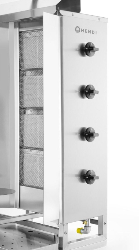 Opiekacz gazowy do kebaba, HENDI, Profi Line, 230V/16W, 13kW, 735x745x(H)1110mm