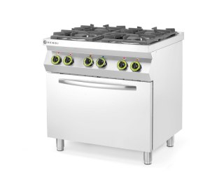 Kuchenka gazowa 4-palnikowa z piekarnikiem konwekcyjnym GN 1/1, HENDI, Kitchen Line, 230V/3000W, 19kW, 800x722x(H)900mm