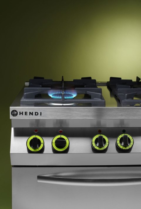 Kuchnia gazowa 4-palnikowa Kitchen Line z konwekcyjnym piekarnikiem elektrycznym GN1/1