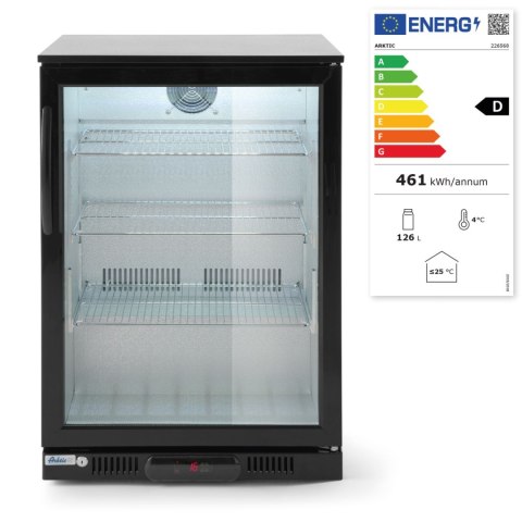 Lodówka barowa 1-drzwiowa, Arktic, 105L, czarny, 230V/123W, 600x530x(H)865mm