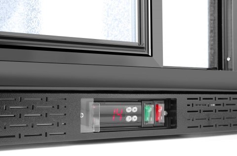 Lodówka barowa z podwójnymi drzwiami suwanymi, Arktic, 158L, czarny, 230V/160W, 520x900x(H)870mm