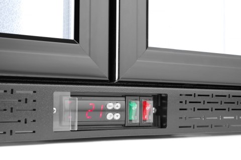 Lodówka barowa 2-drzwiowa, Arktic, 158L, czarny, 230V/160W, 900x530x(H)865mm