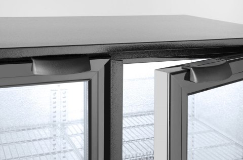 Lodówka barowa 2-drzwiowa, Arktic, 158L, czarny, 230V/160W, 900x530x(H)865mm