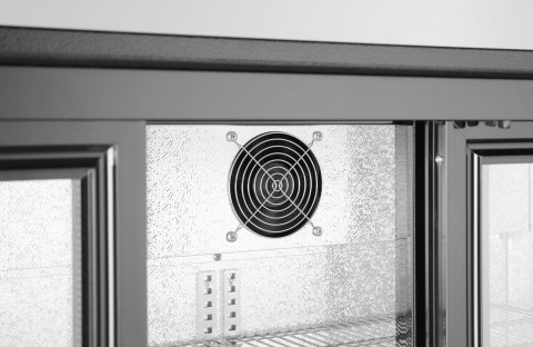Lodówka barowa z potrójnymi drzwiami suwanymi, Arktic, 254L, czarny, 230V/160W, 1350x520x(H)865mm