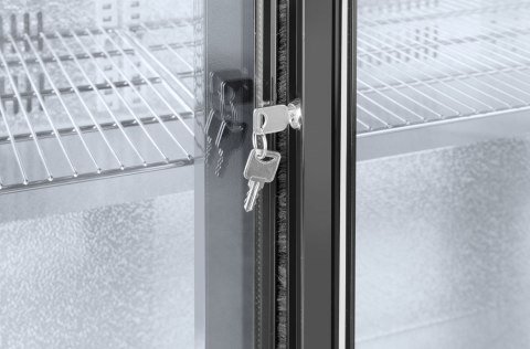 Lodówka barowa z potrójnymi drzwiami suwanymi, Arktic, 254L, czarny, 230V/160W, 1350x520x(H)865mm