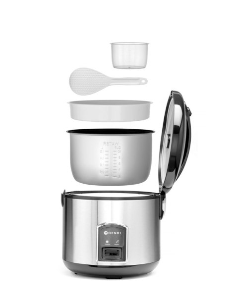 Urządzenie do gotowania ryżu i kaszy z funkcją gotowania na parze, 1,8 l, HENDI, Profi Line, 1,8L, 230V/700W, ⌀x(H)260mm