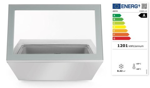 Witryna mroźnicza nastawna, Arktic, 230V/210W, 735x867x(H)373mm