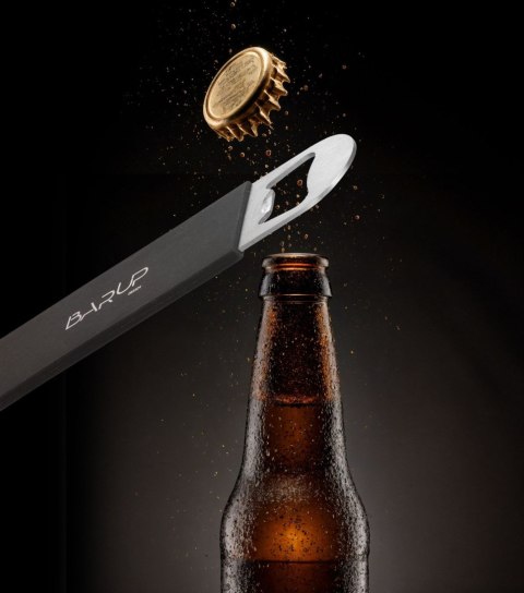 Otwieracz do butelek, BarUp, czarny, 180x40mm