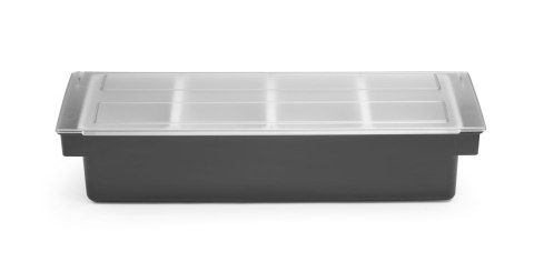 Pojemnik barmański na dodatki do drinków - 5 wkładów, BarUp, 480x150x(H)100mm