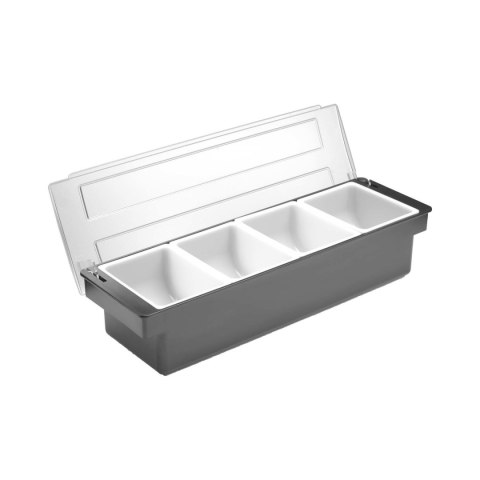Pojemnik barmański na dodatki do drinków - 5 wkładów, BarUp, 480x150x(H)100mm