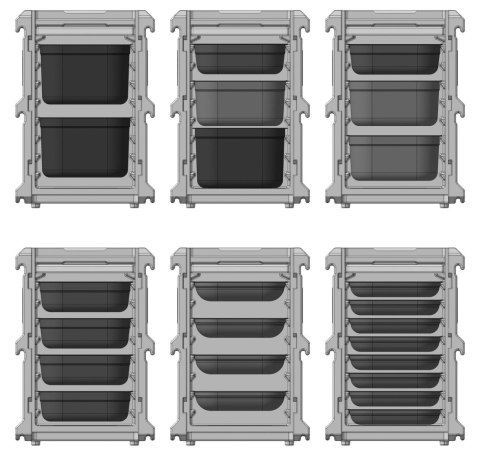 Pojemnik termoizolacyjny cateringowy, 8×GN 1/1, HENDI, Profi Line, GN 1/1, 100L, 635x465x(H)660mm