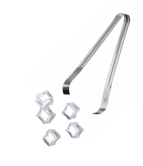 Szczypce do lodu, BarUp, srebrny, 2 szt., (L)180mm