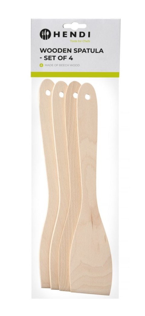 Szpatuła drewniana, HENDI, 4 szt., 300x55mm