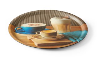 Taca do serwowania antypoślizgowa, z nadrukiem