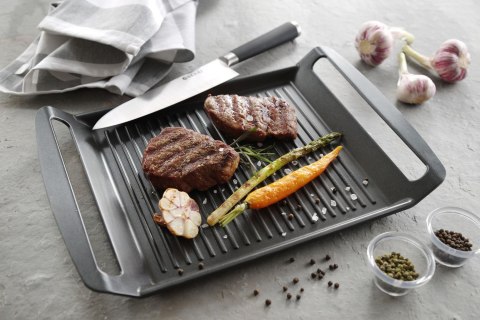 Płyta grillowa do kuchenek indukcyjnych, HENDI, 390x260x(H)35mm