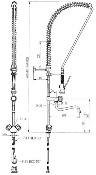 Bateria z prysznicem