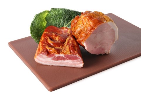 Deska do krojenia HACCP 600x400 brązowa do mięsa gotowanego, wędlin